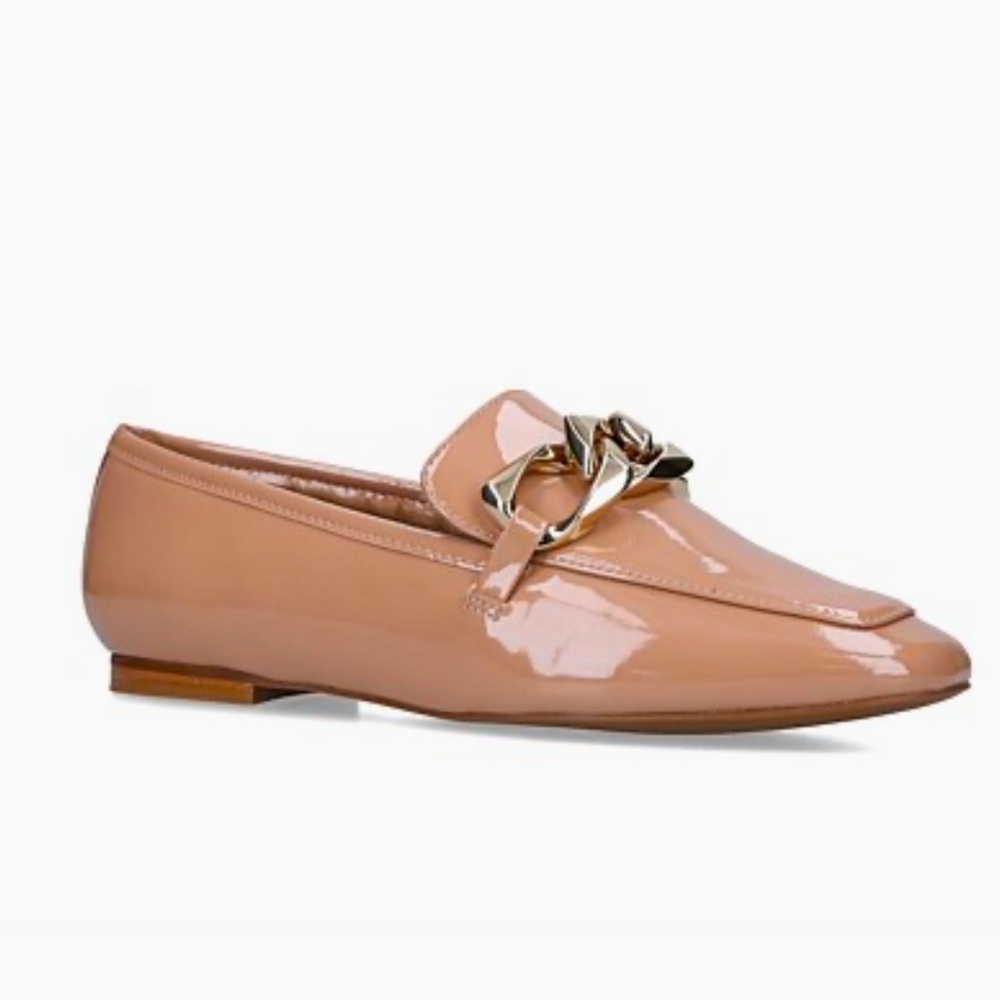 Carvela KURT GEIGER REBEL LOAFER BLUSH PATENT CHAIN size 36.5 US 6.5 - Picture 3 of 10